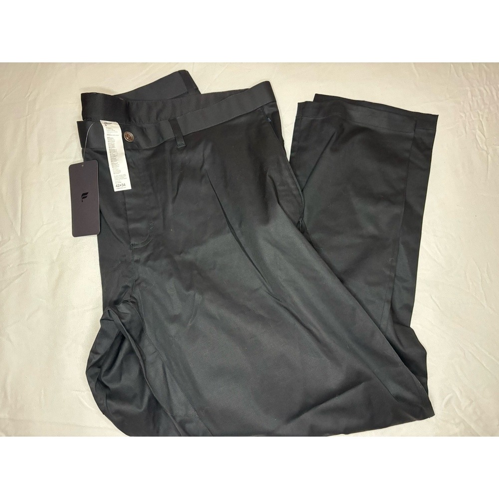 Fabletics The High Side Chino Pants Men's 42x34 Classic Fit Black StretchNWT $95